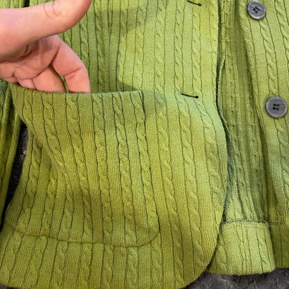 Sold Mercari Adorable New avacado green cable knit jacket blazer szS - Picture 7 of 10